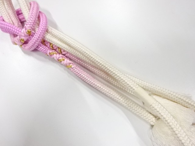 JAPANESE KIMONO / UNUSED HAND-TIED OBIJIME